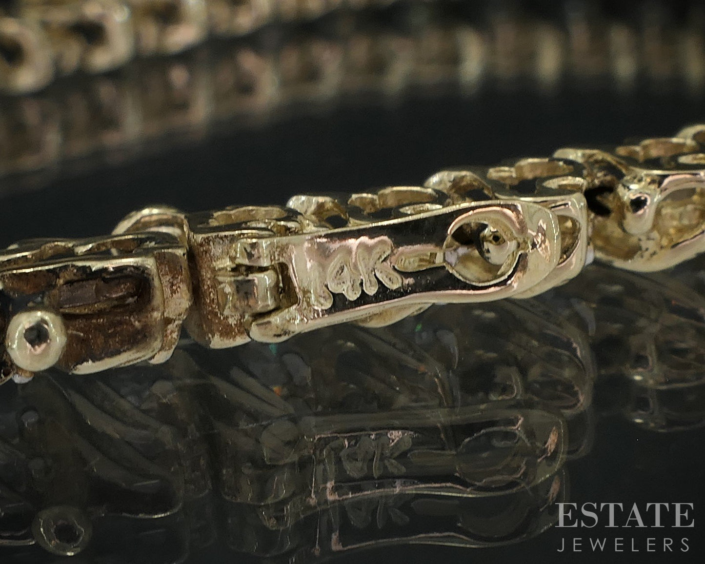 14k Yellow Gold Natural 1.50ctw Diamond Tennis Bracelet 11.9g 7.25"L i19091