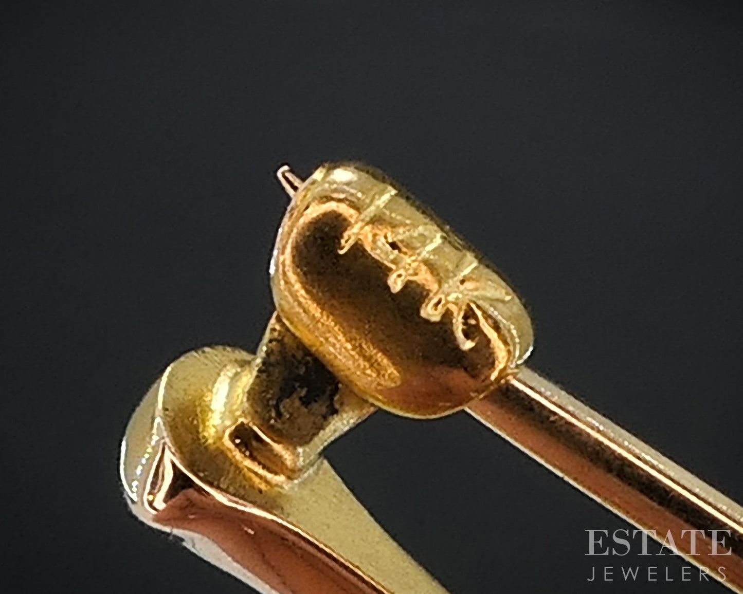 Antique Victorian 14k Yellow Gold Amethyst Lingerie Bar Pin Brooch 2.8g i19093