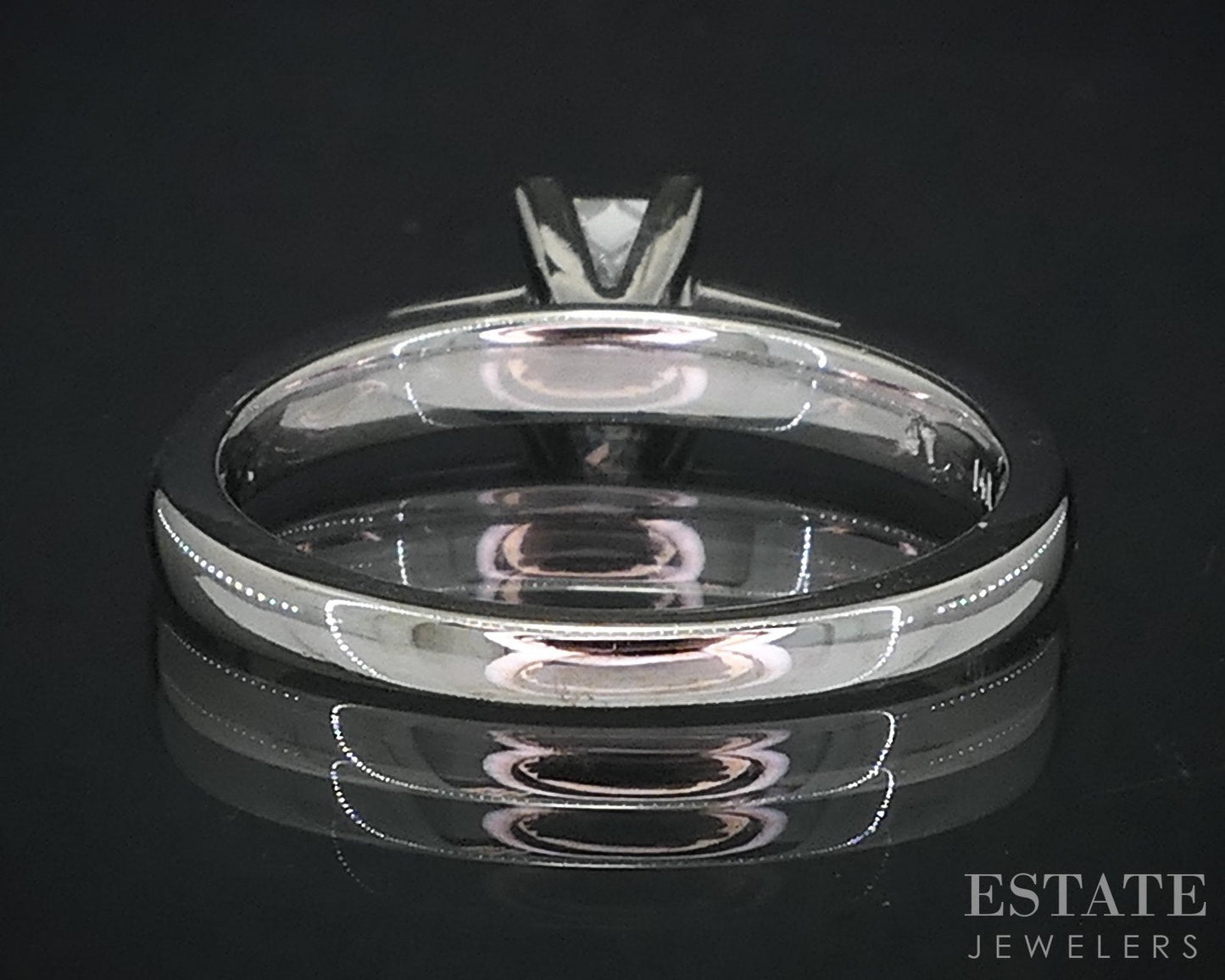 14k & Platinum Princess LEO GSI Natural .47ct Diamond Solitaire Ring 4.4g i19080