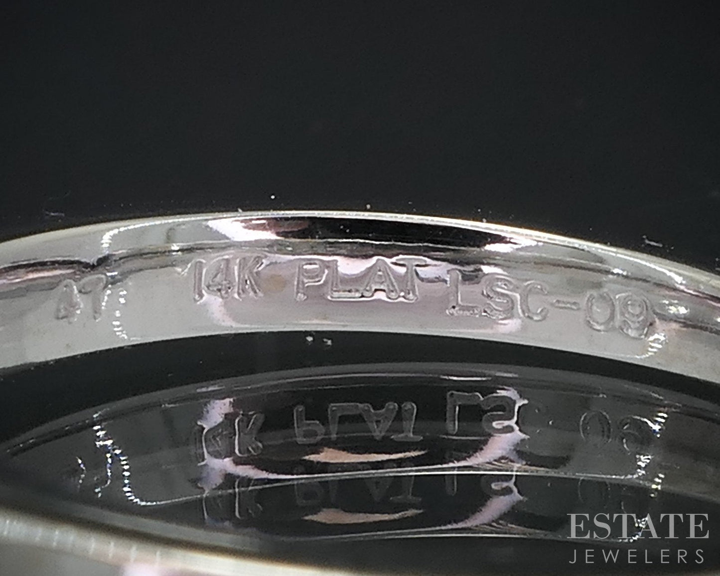 14k & Platinum Princess LEO GSI Natural .47ct Diamond Solitaire Ring 4.4g i19080