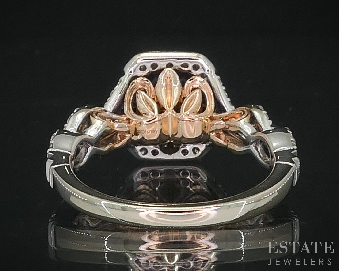 14k Two Tone Gold Disney Natural Amethyst & Diamond Rapunzel Ring 5.5g i19074