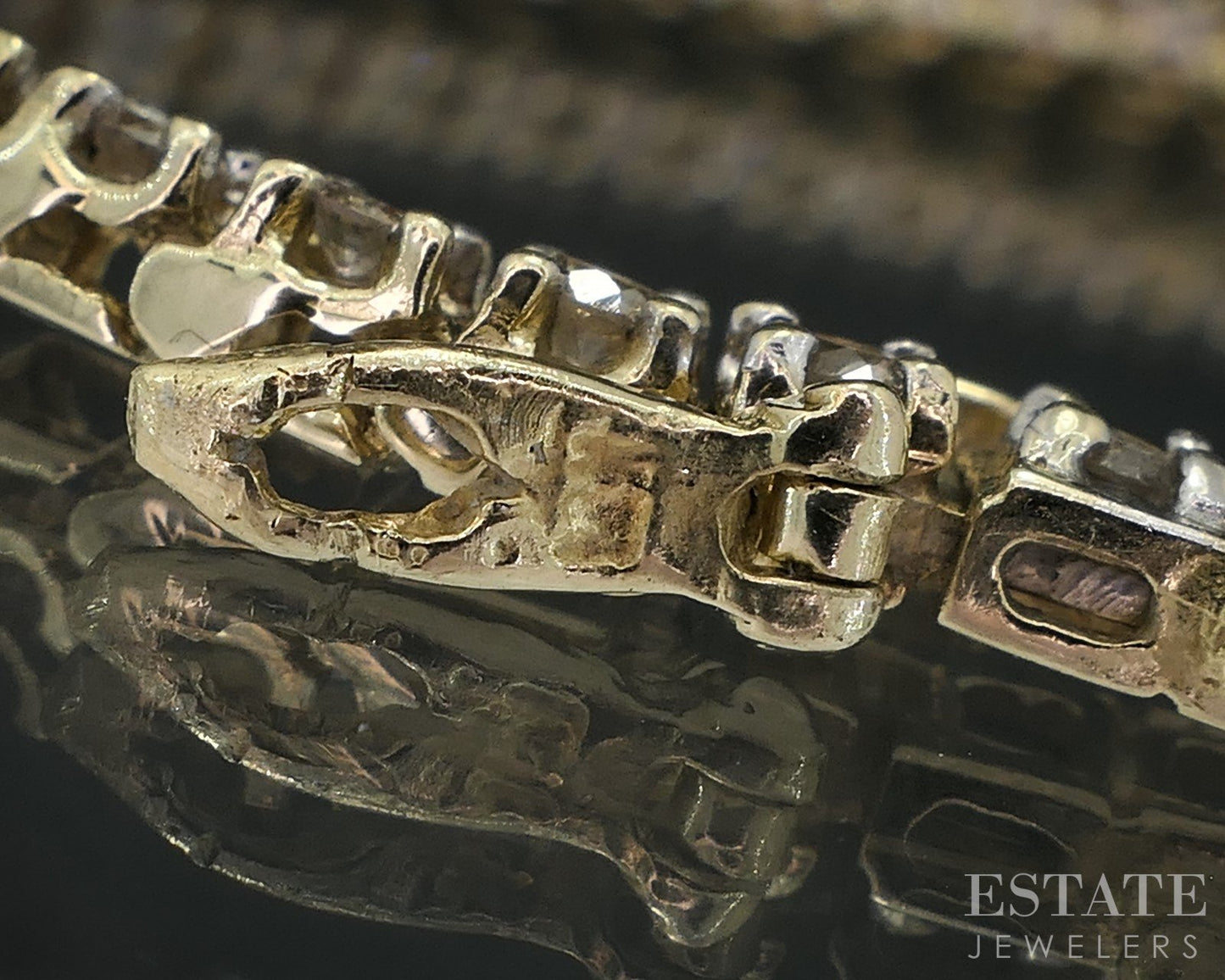 14k Yellow Gold Natural 1.35ctw Diamond Tennis Bracelet 9.1g 7.25"L i19105