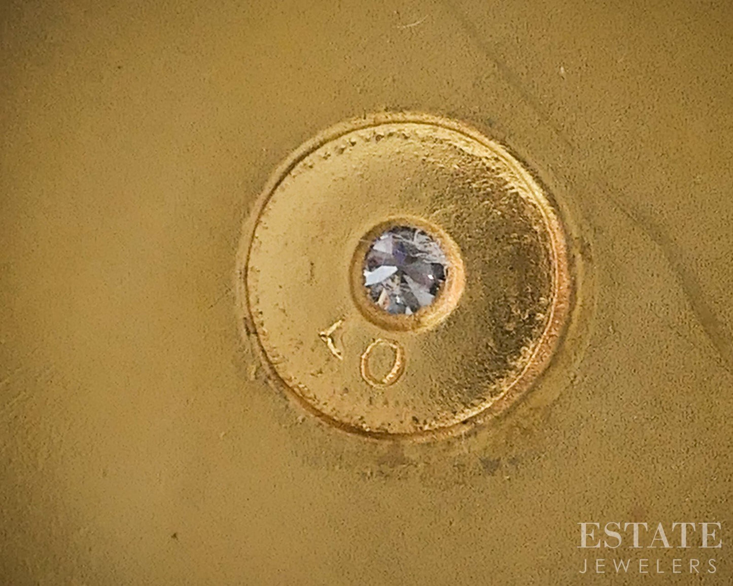 Antique Victorian 18k Yellow Gold Natural Diamond Circle Locket 6.5g i19123