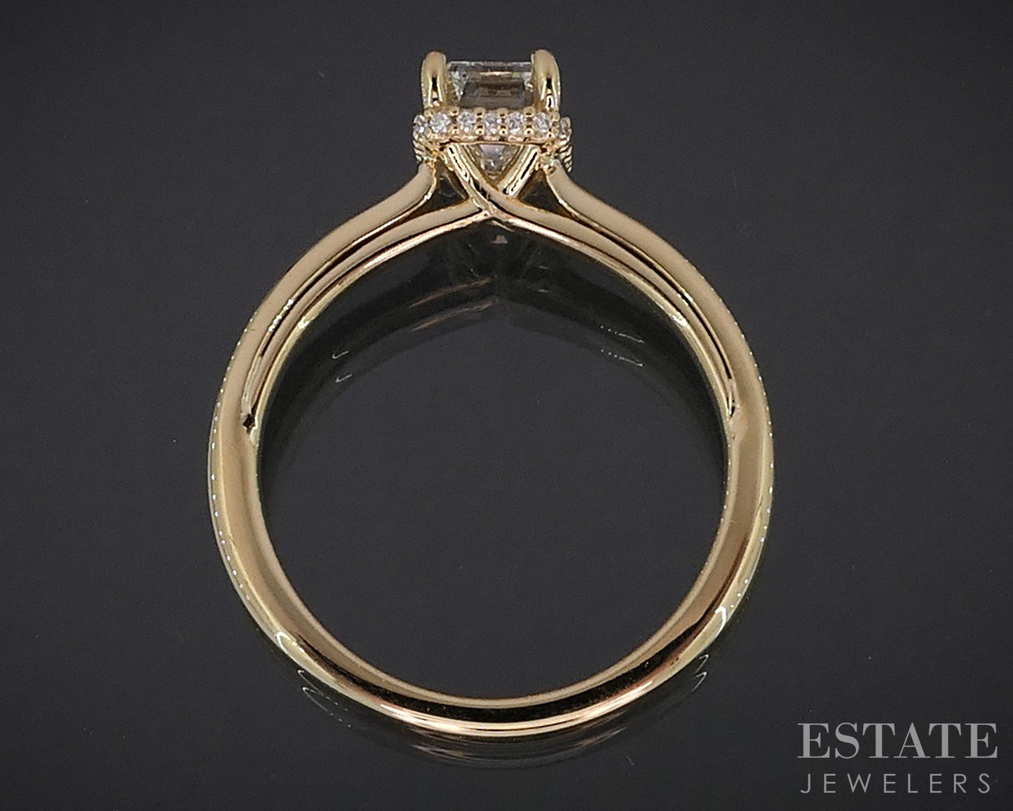 14k Yellow Gold GIA Emerald Natural 1.02ct Diamond Solitaire Ring 3.6g i19097