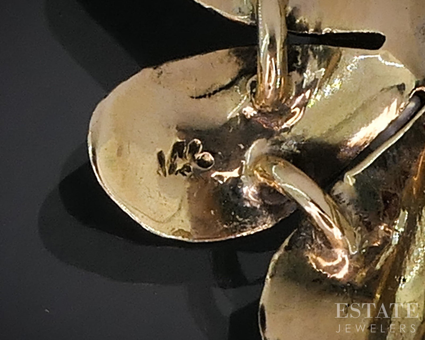 Antique 14k Yellow Gold Enameled Flower Akoya Pearl Pin Brooch 3.7g i19158