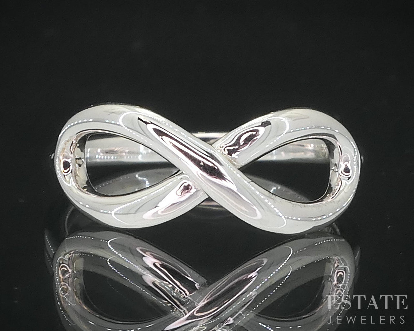 Sterling Silver Tiffany & Co. Infinity Style Ladies Band Ring 2g i19145