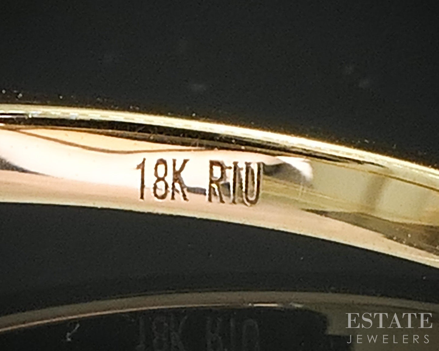 18k Yellow Gold Natural .51ctw Diamond You And Me Ladies Ring 1.9g i19184