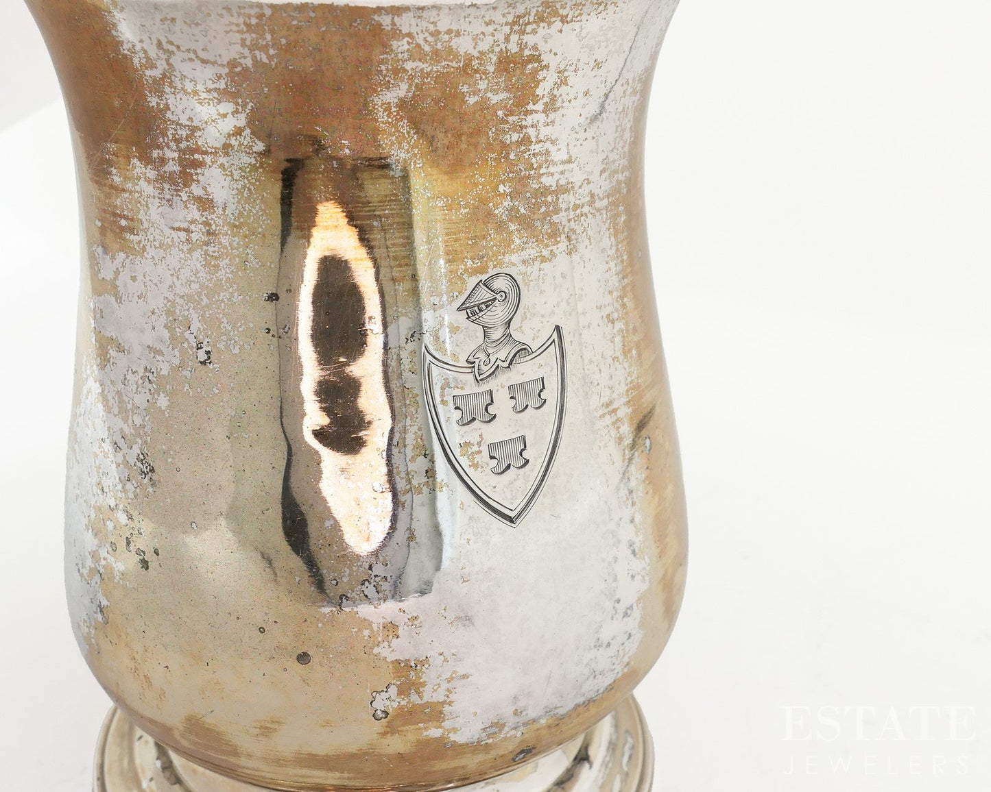 Sterling 1762 Charles Whipham & Charles Wright Handled 4" Cup 256g p18866