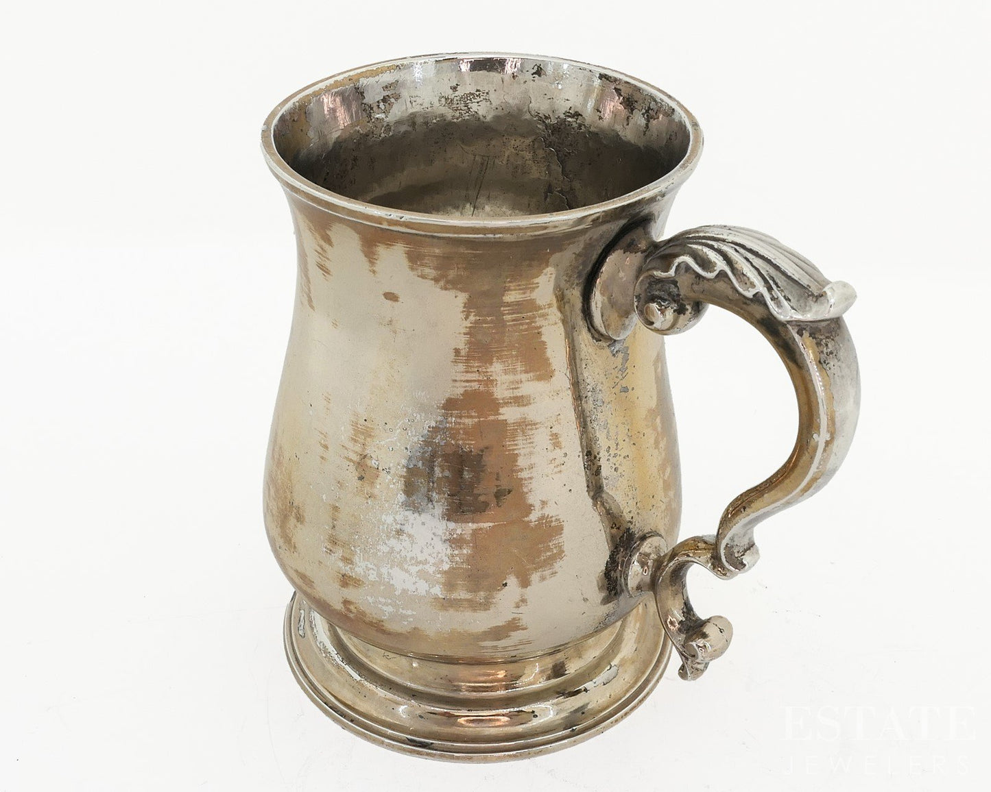 Sterling 1762 Charles Whipham & Charles Wright Handled 4" Cup 256g p18866