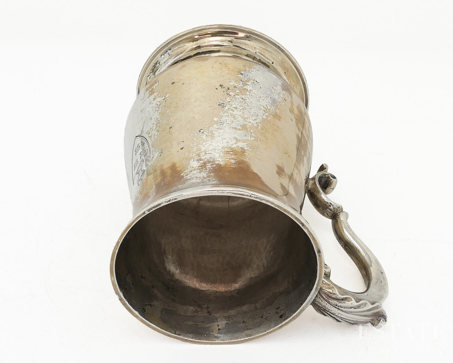 Sterling 1762 Charles Whipham & Charles Wright Handled 4" Cup 256g p18866