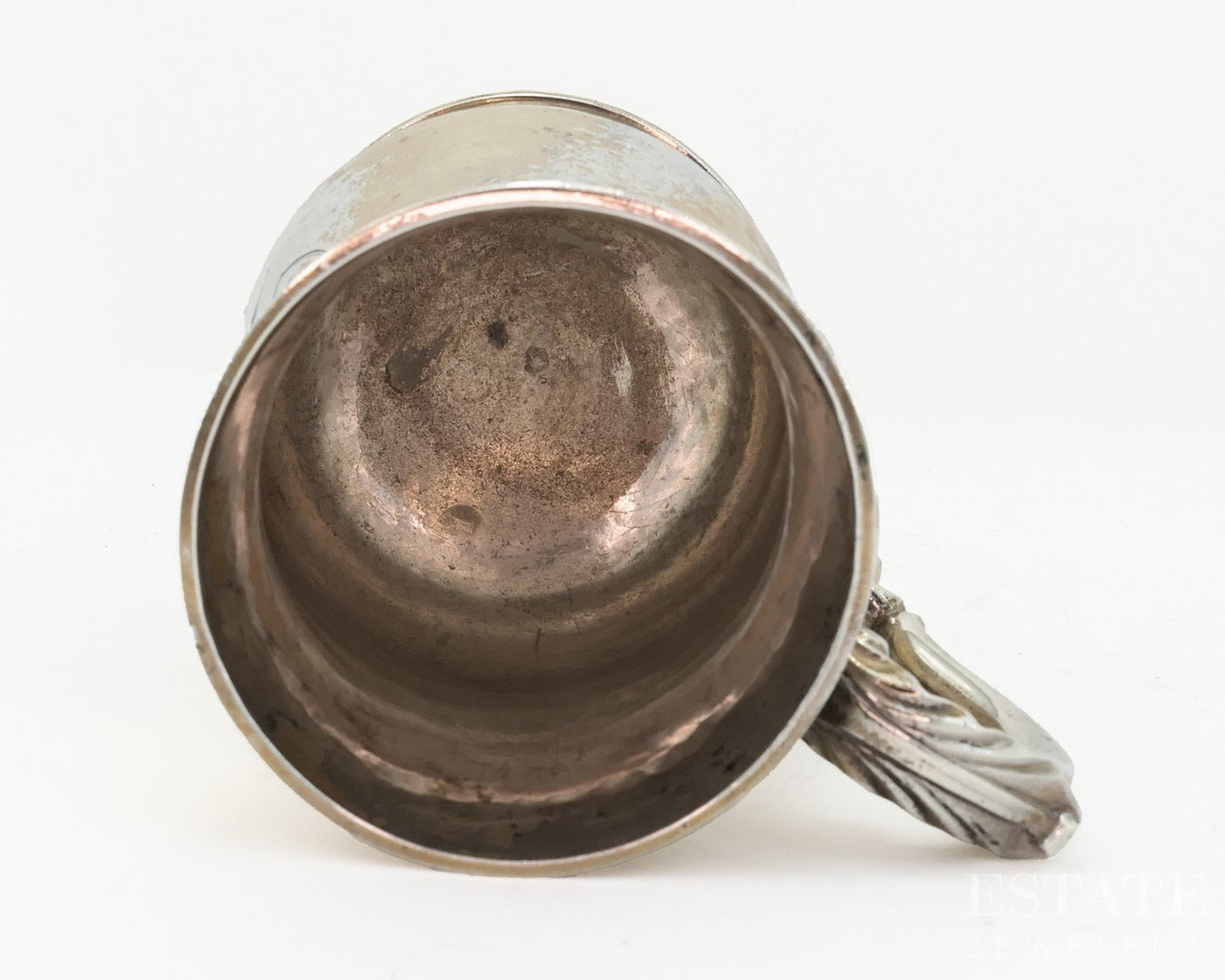 Sterling 1762 Charles Whipham & Charles Wright Handled 4" Cup 256g p18866