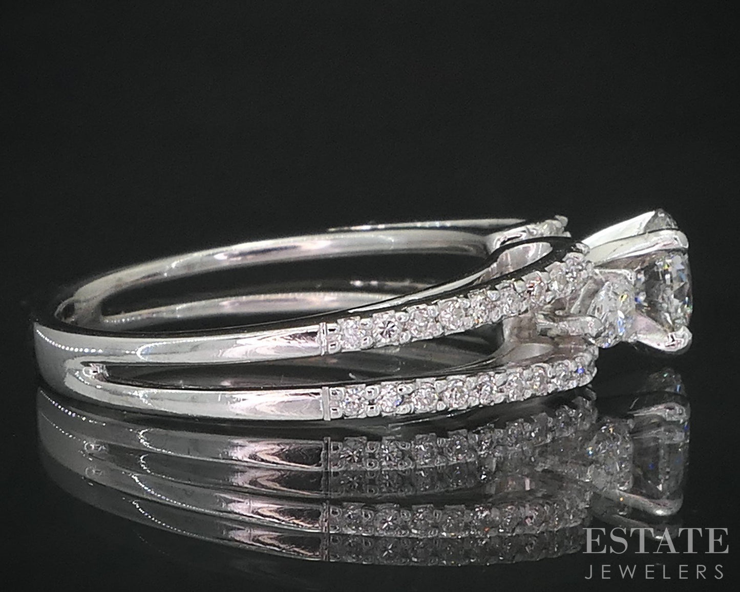 14k White Gold Natural 1.04ctw Diamond Gabriel & Co. Engagement Ring 4.2g i19202