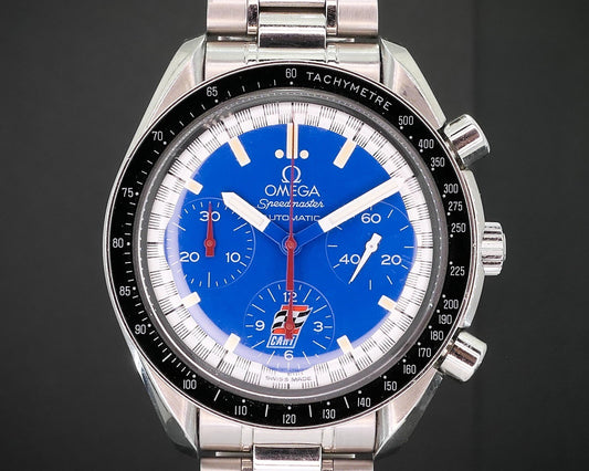 Omega Speedmaster Schumacher Blue Cart Dial Chronograph Mens Watch i19230