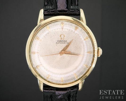 Vintage 1952 Omega Gold Filled Bumper Auto Honeycomb Cal. 354 Mens Watch i19226