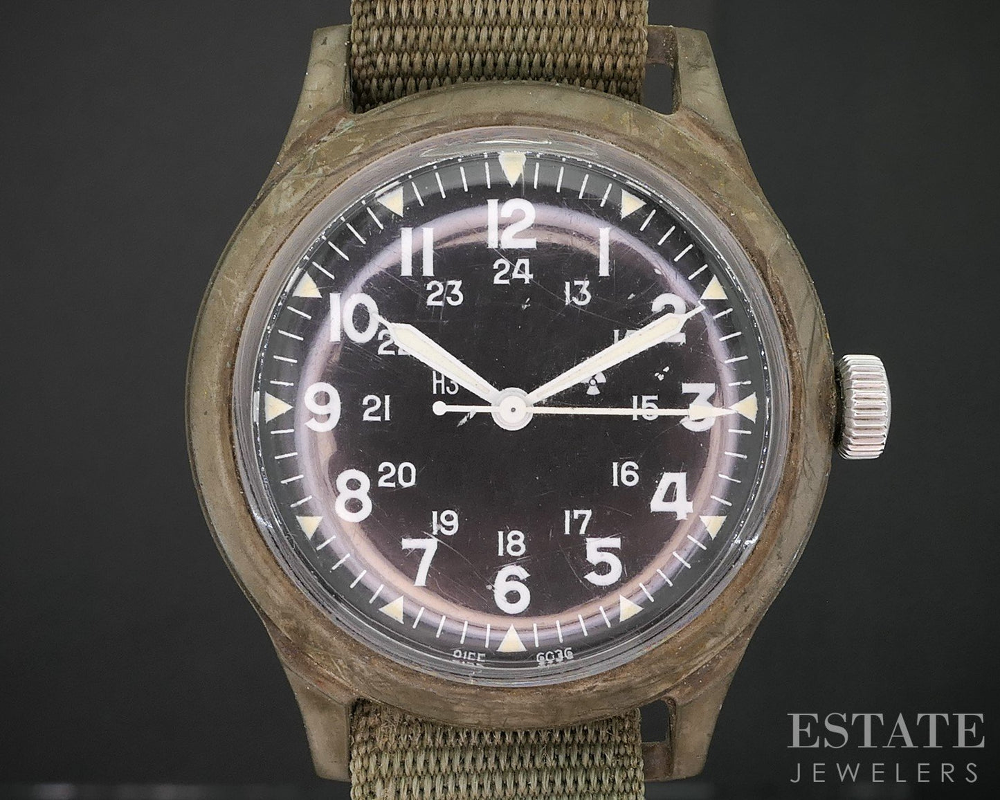 Vintage Benrus MIL-W-46374A Vietnam 1975 Mens Military Watch i19221