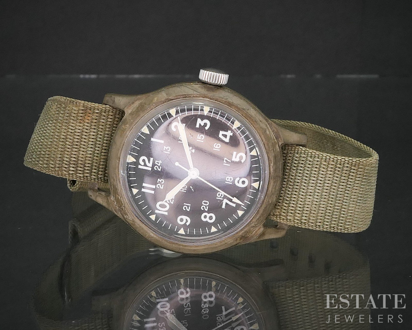 Vintage Benrus MIL-W-46374A Vietnam 1975 Mens Military Watch i19221