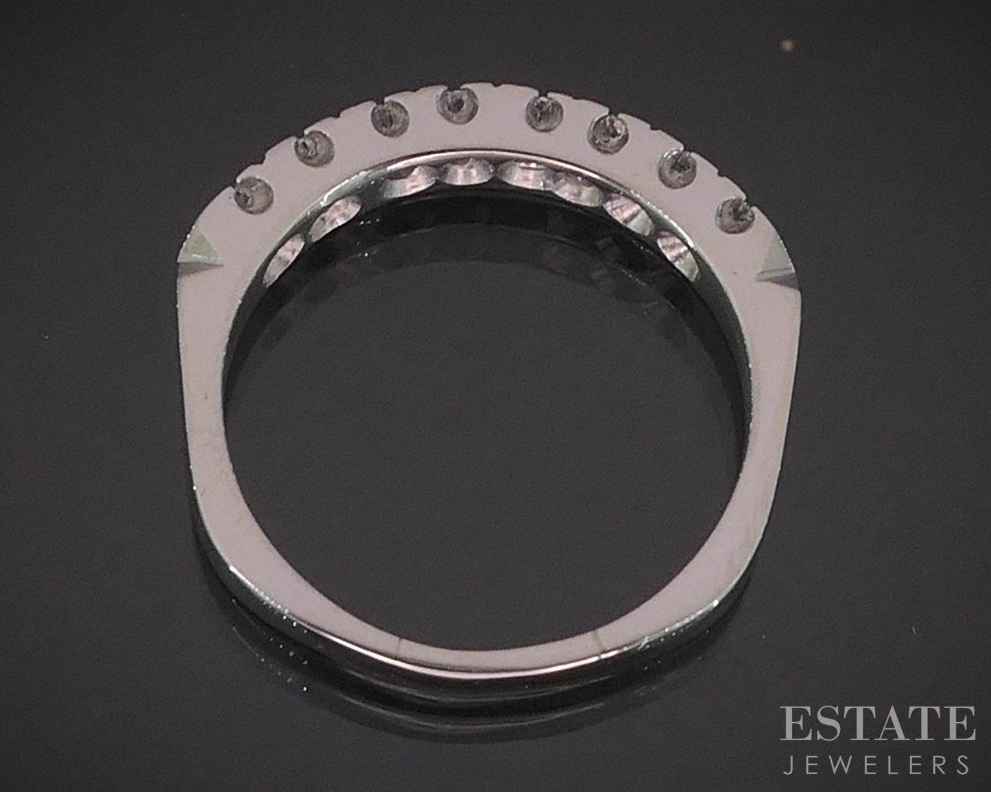 Vintage Platinum Round Natural .28ctw Diamond Ladies Wedding Band 6.8g i19240