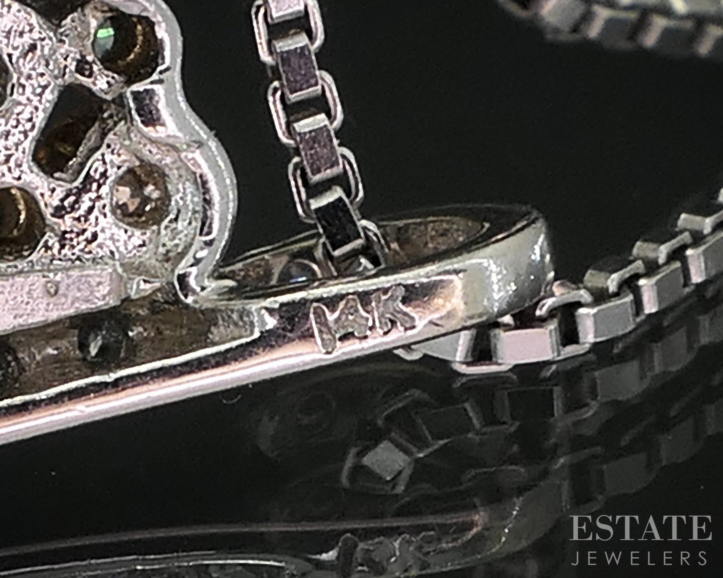 14k White Gold EFFY Natural .39ctw Diamond Ladies Necklace 6.7g 20"L i19241