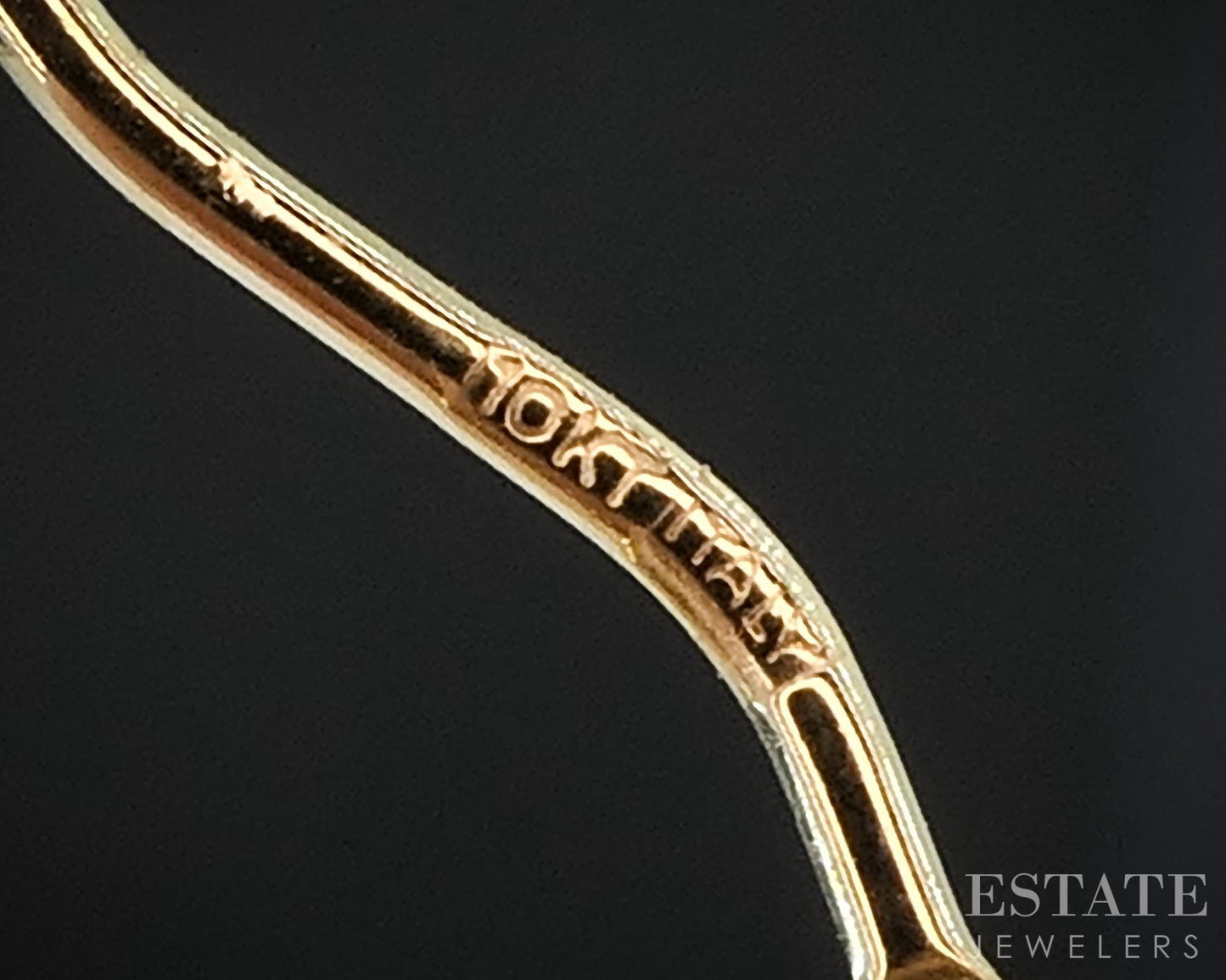 10k Yellow Gold Diamond Cut Oval Hoop Ladies Earrings 1.6g p82350