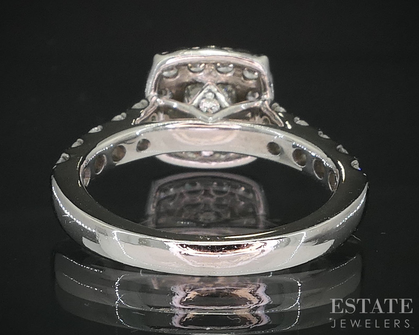 Platinum Princess Natural 1.50ctw Diamond Halo Engagement Ring 8.0g i19258