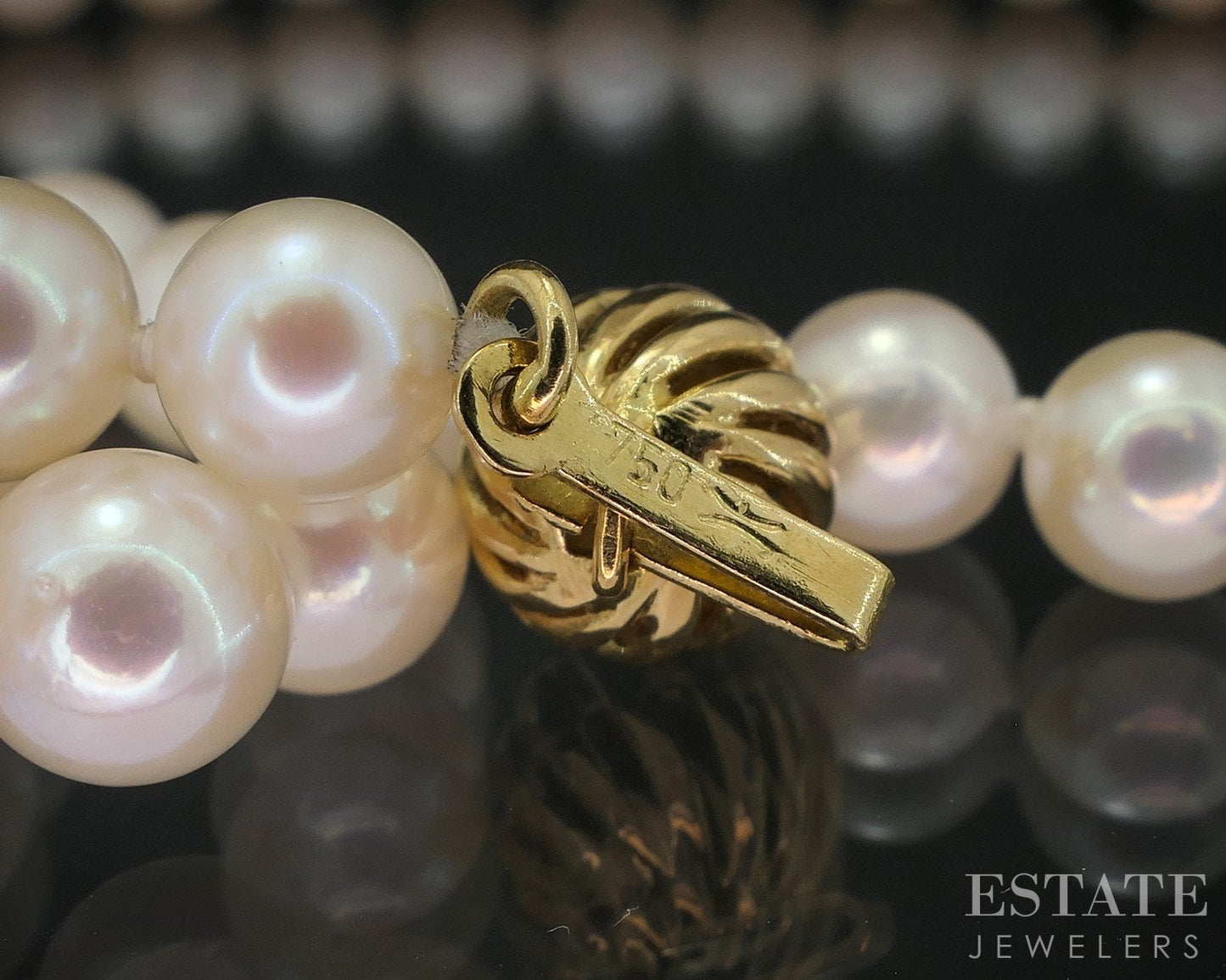 18k Yellow Gold 5.7mm Cultured Pearl Ladies Necklace 18"L i19268b