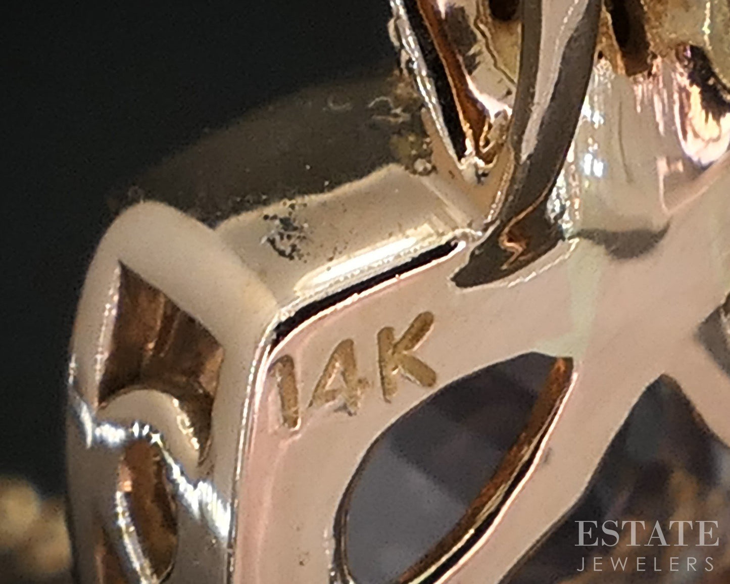 14k Strawberry Gold LeVian Natural Amethyst & Diamond Necklace 4.7g i19318