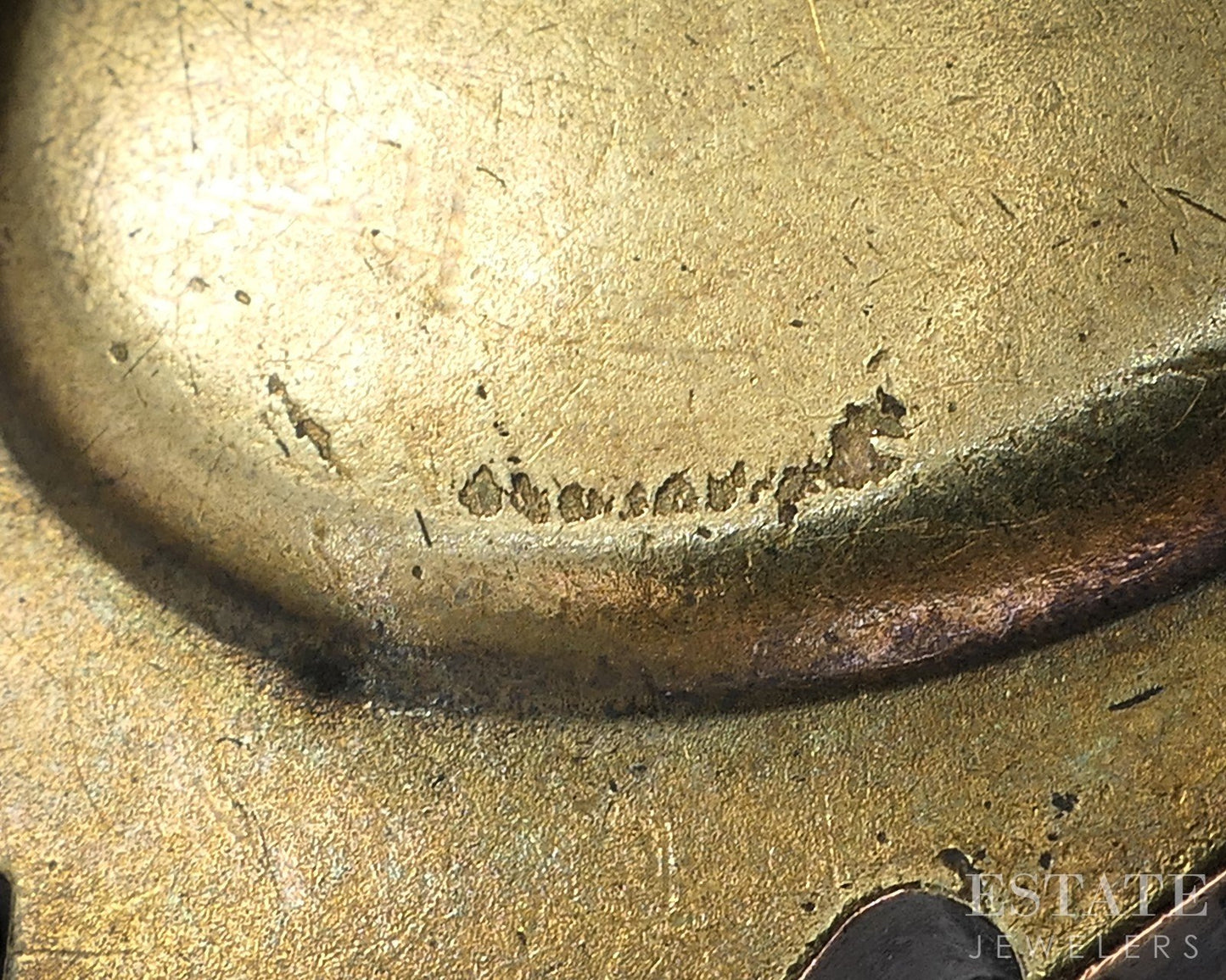 Antique Victorian 14k Yellow Gold Etruscan Revival Hair Mourning Locket i19317