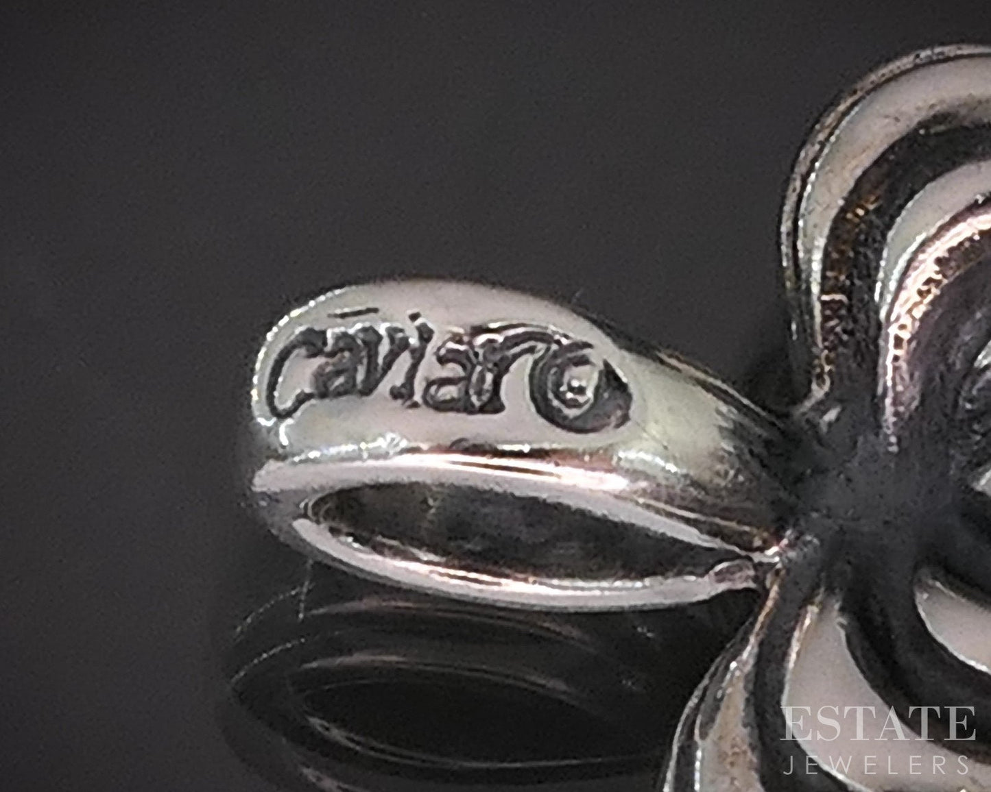 Sterling Silver Lagos Caviar Fluted Puffy Heart Ladies Pendant 9.4g i19343