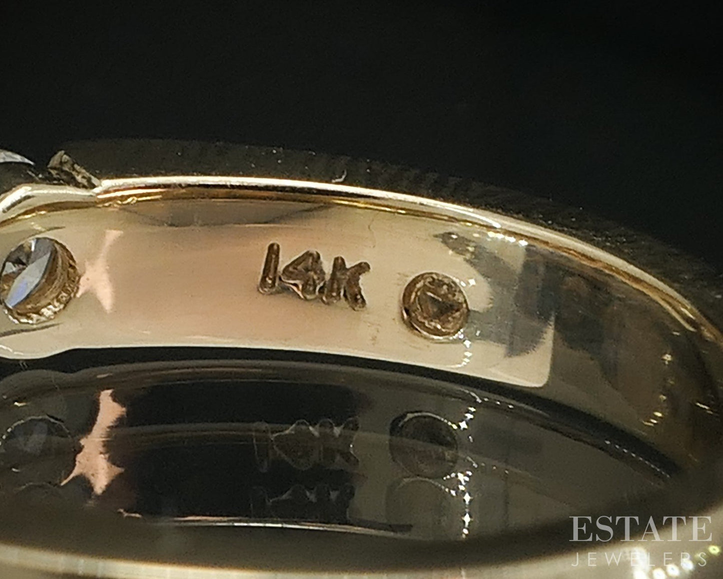 14k Yellow Gold Natural .90ctw Diamond 5-Stone Ladies Wedding Band 4.7g i19532