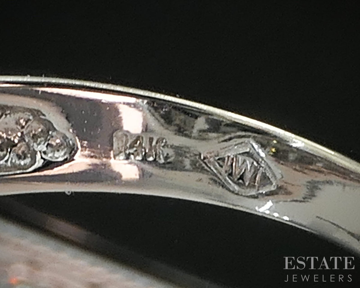 14k White Gold 11.8mm Tahitian Black Pearl & Diamond Ladies Ring 7.3g i19530