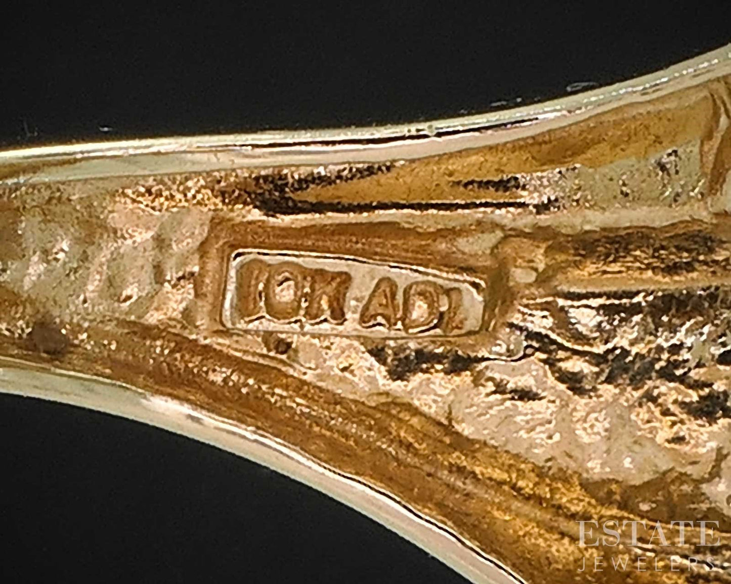 10k Yellow Gold Natural Emerald & Diamond Ladies Ring 3.2g i19537b