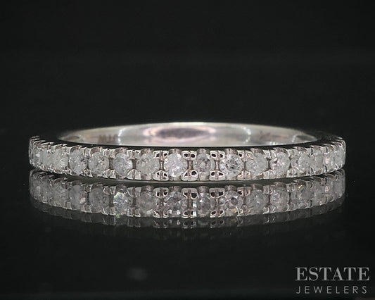 10k White Gold Natural .20ctw Diamond Ladies Wedding Band 1.4g i19589b