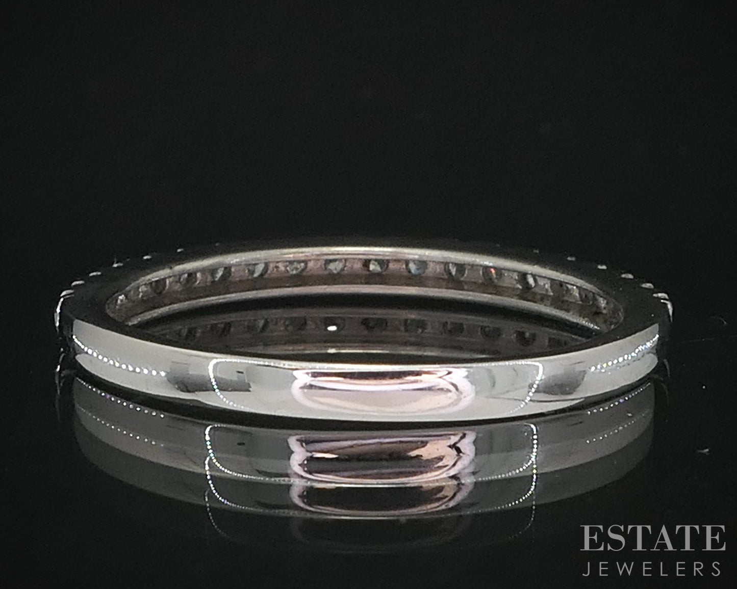 10k White Gold Natural .20ctw Diamond Ladies Wedding Band 1.4g i19589b