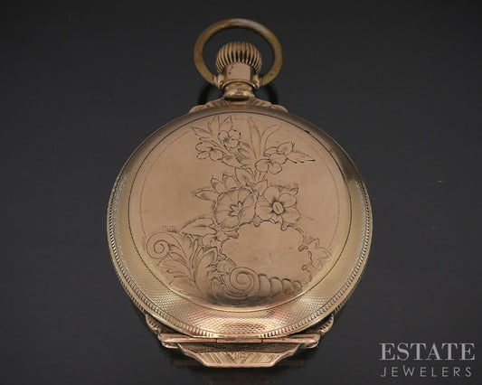 Antique Gold Filled Hampden Springfield 7j Heavy Hunters Pocket Watch i19614