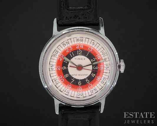Vintage Timex Toddy Snyder Roulette Dial Men Watch i19612