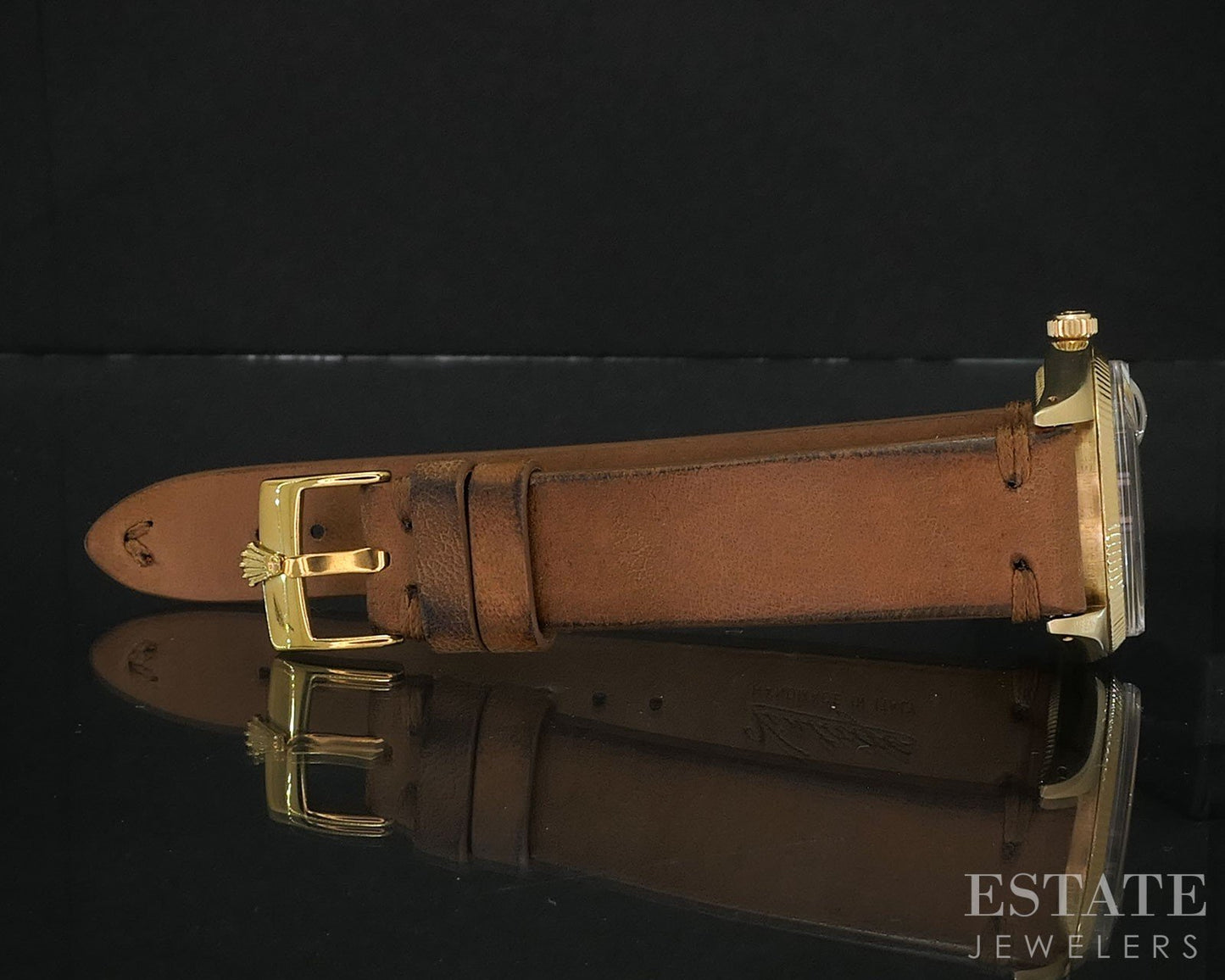 1979 Rolex Oyster Perpetual Date 14k Yellow Gold 1500 Mens Watch i19621