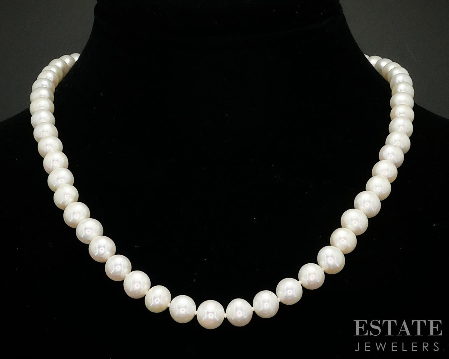 14k Yellow Gold 8.1mm Freshwater Pearl Ladies Necklace 17.5"L i19669b