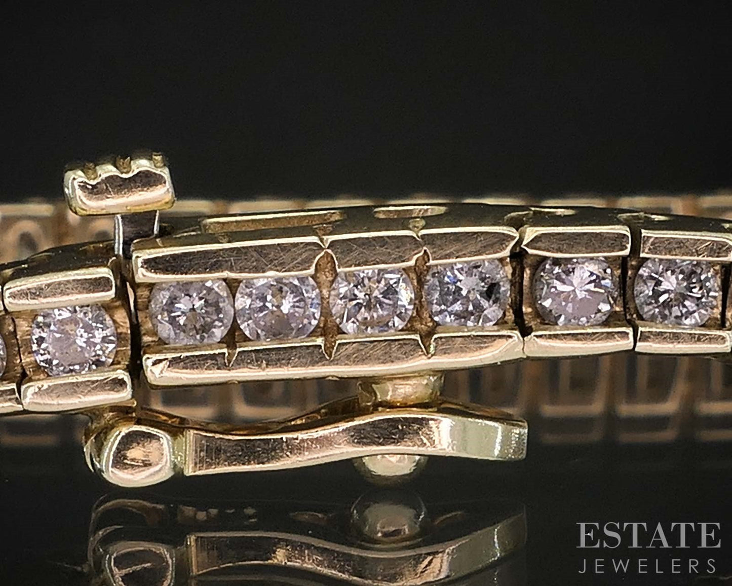 14k Yellow Gold Natural 2ctw Diamond Tennis Bracelet 15.4g 7.25"L i19655b