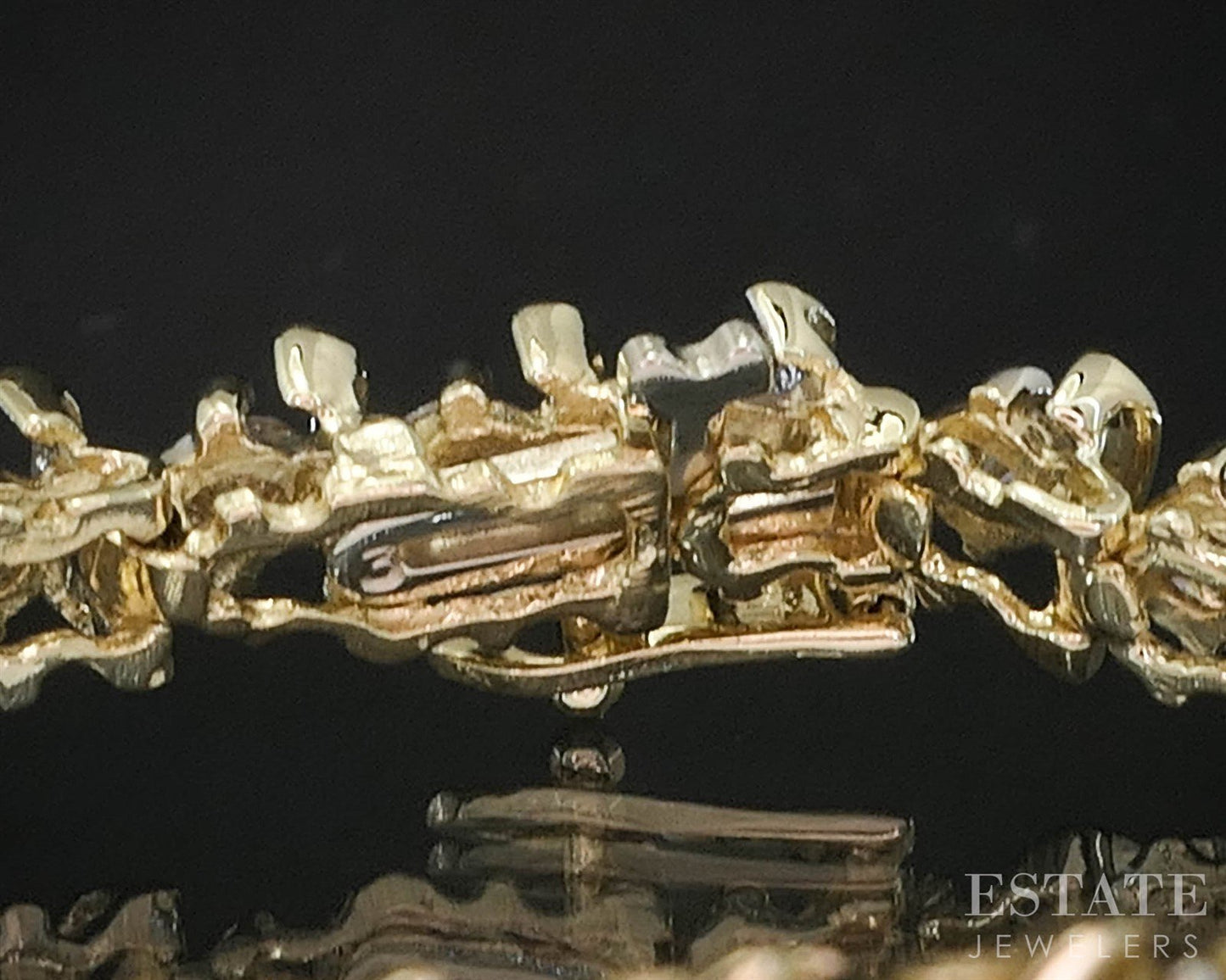 14k Yellow Gold Natural 2.5ctw Diamond S-Link Tennis Bracelet 14g 7"L i19691b