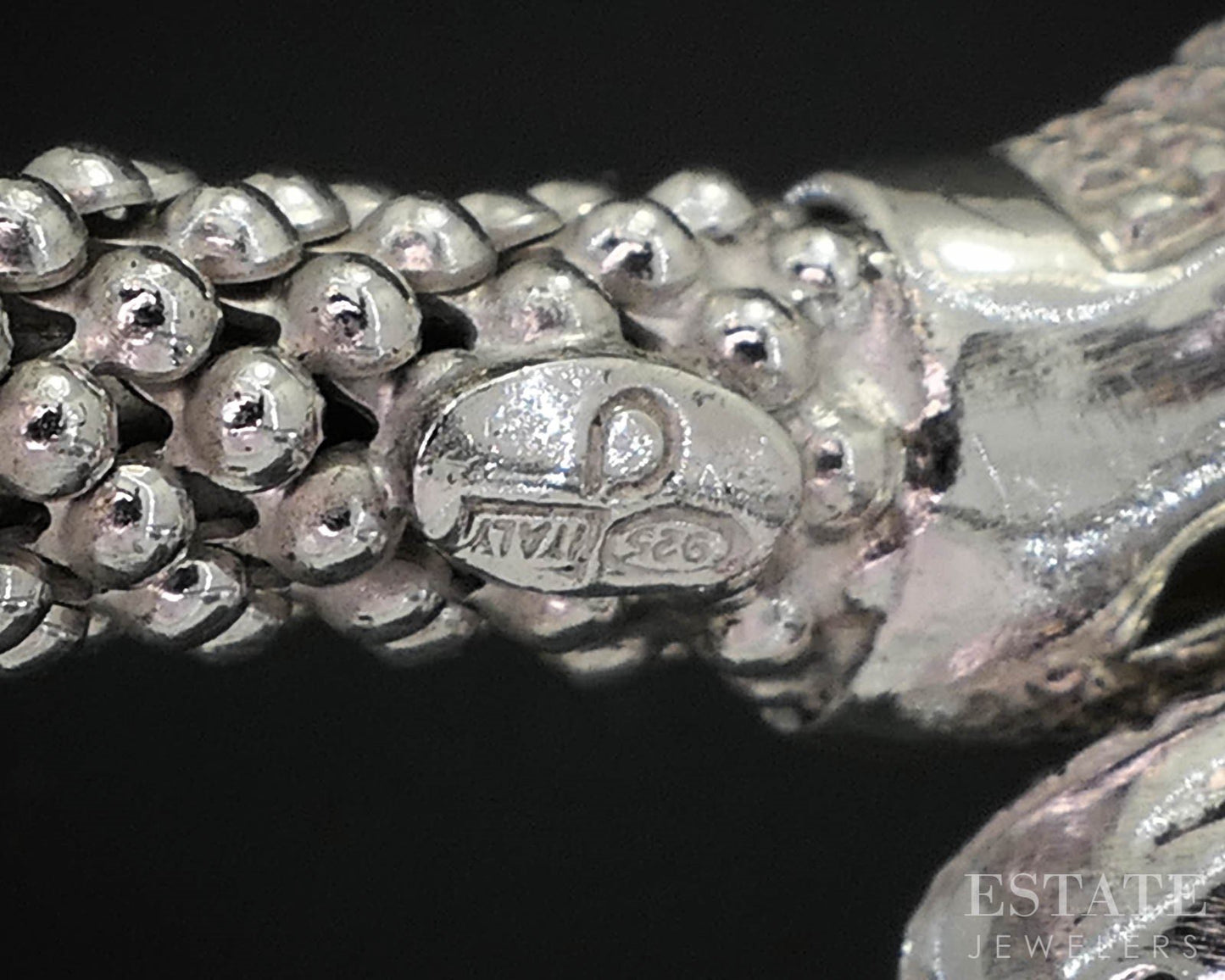 Sterling Silver Natural Yellow & White Diamond Snake Bangle Bracelet 19g i19716