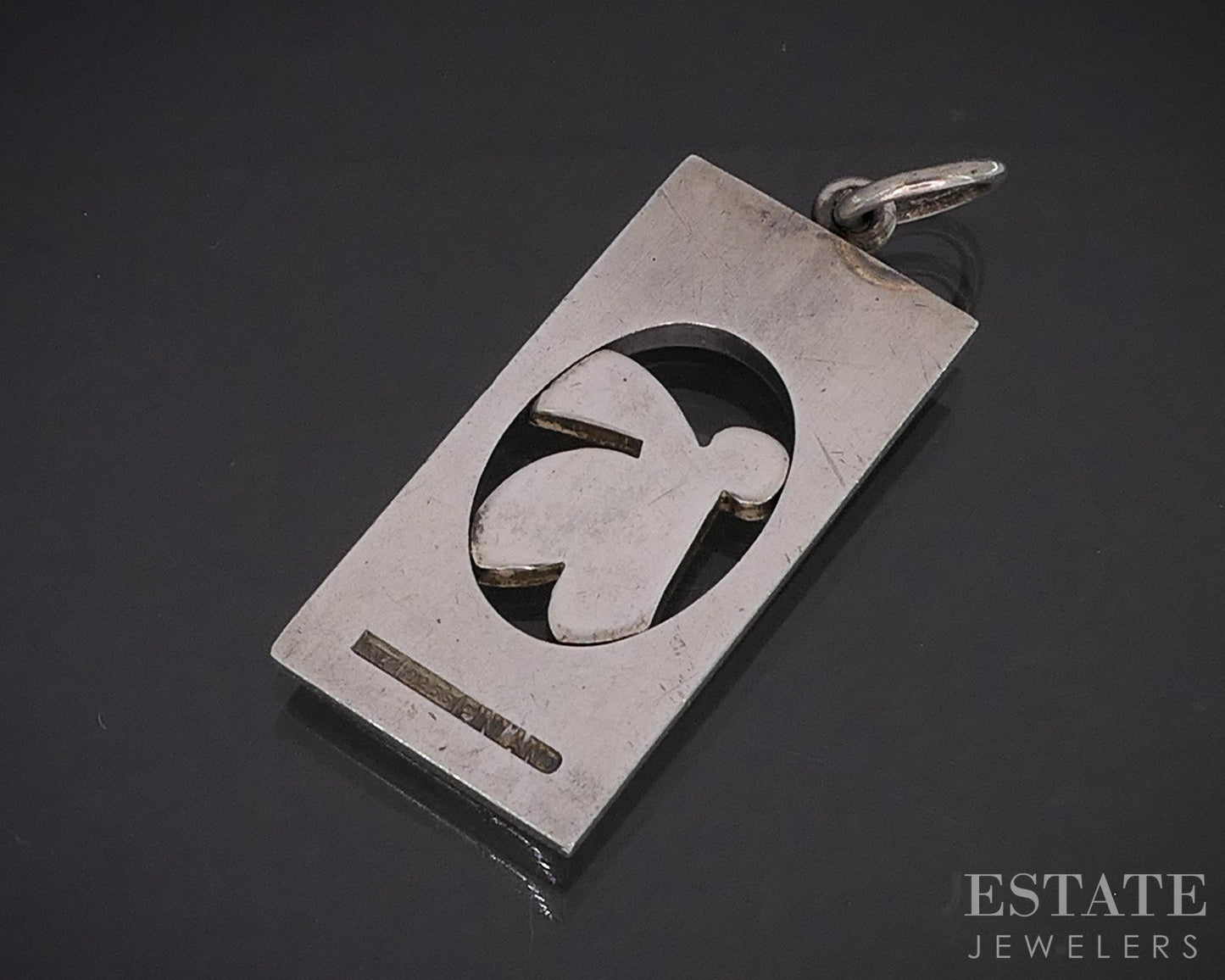 Sterling Elis Kauppi Kupittan Kulta Finland Bee Frame Charm Pendant 4g i19733