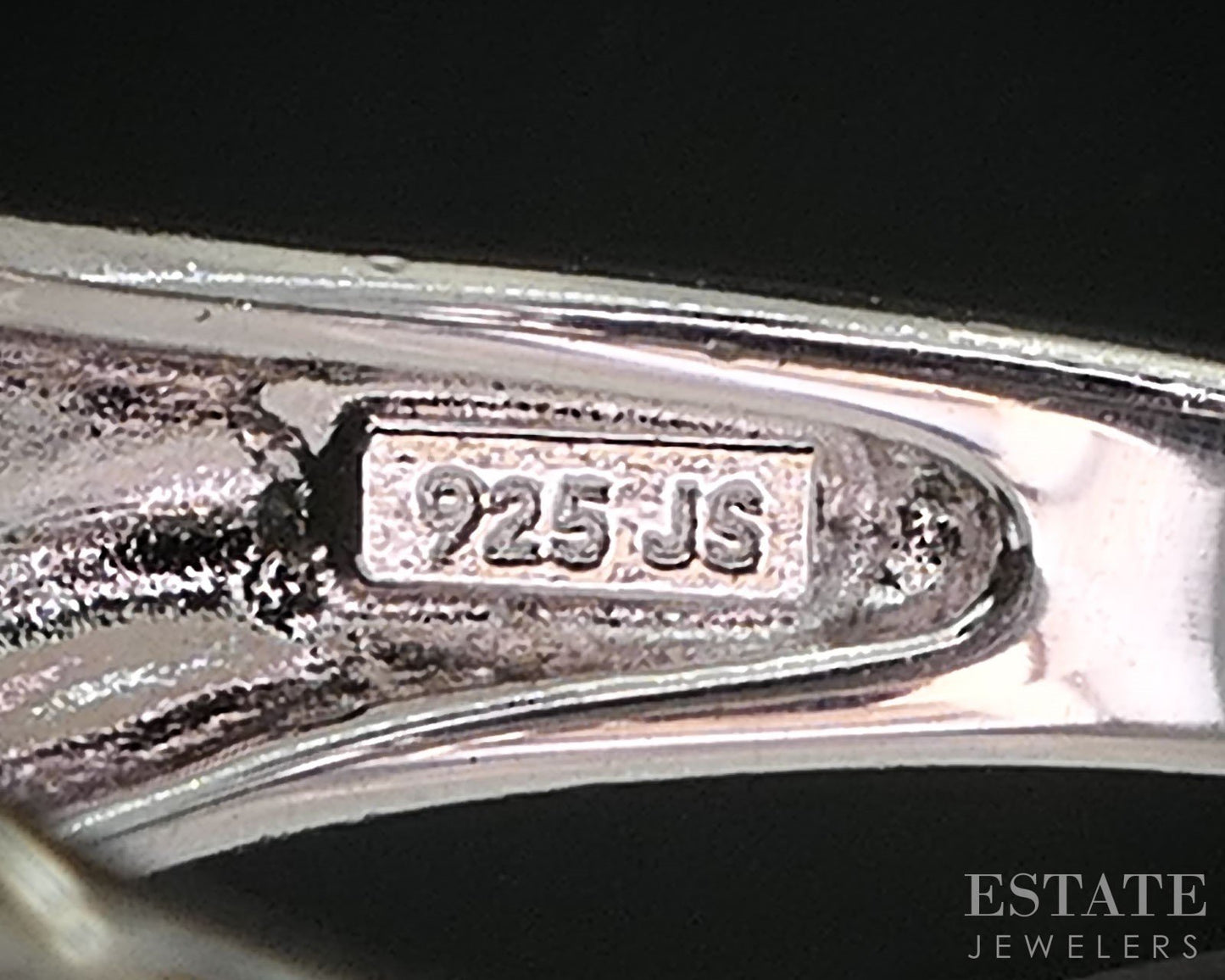 Sterling Silver Natural Blue Diamond Ladies Band Ring 5.2g i19735