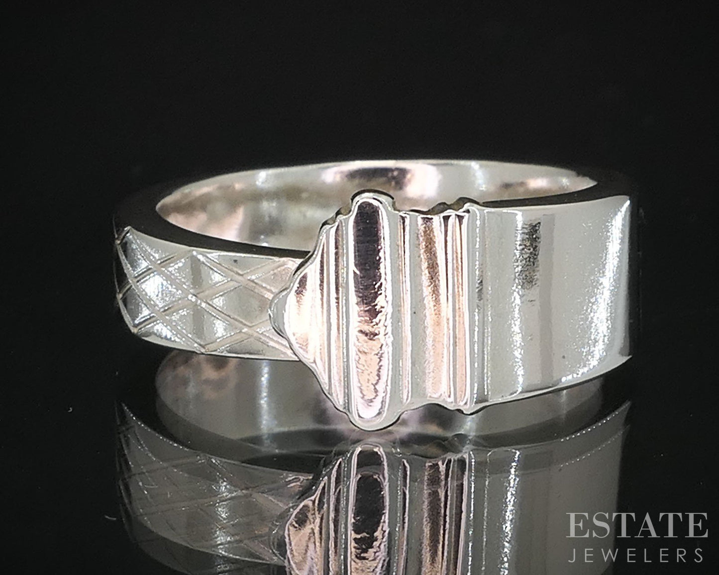 1930's Sterling Silver Tiffany & Co. Hampton Pattern Spoon Ring 9.1g i19754