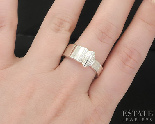 1930's Sterling Silver Tiffany & Co. Hampton Pattern Spoon Ring 9.1g i19754