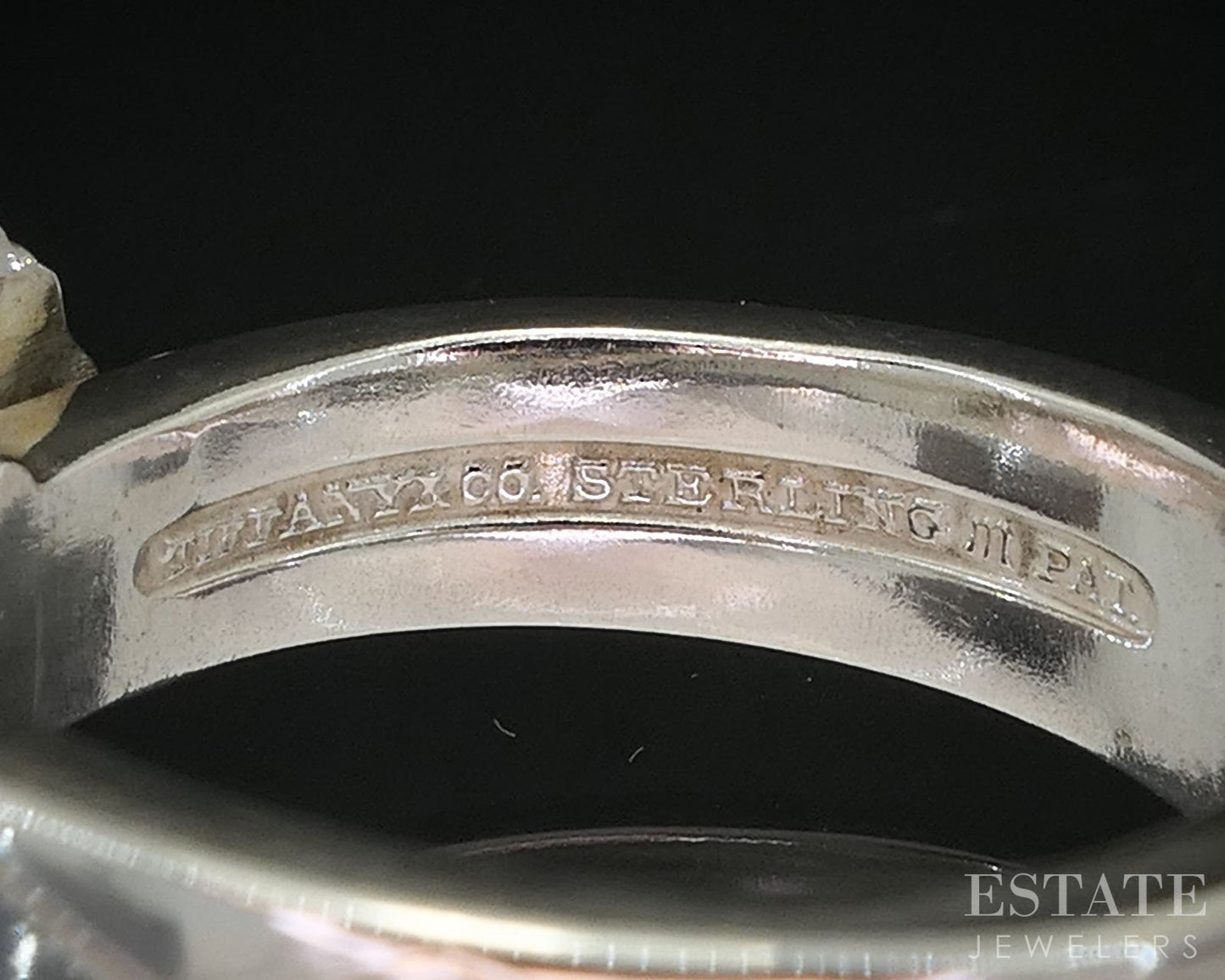 1930's Sterling Silver Tiffany & Co. Hampton Pattern Spoon Ring 9.1g i19754