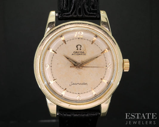 Vintage 1954 Omega Seamaster Date Gold Filled Cal. 500 Mens Watch i19291