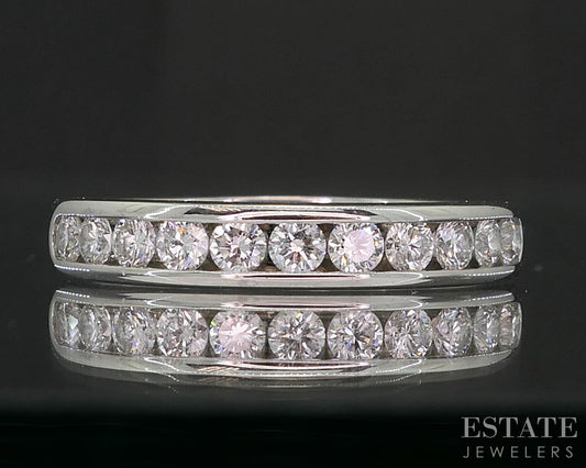 14k White Gold Natural .33ctw Diamond Ladies Wedding Band 2.7g i19767