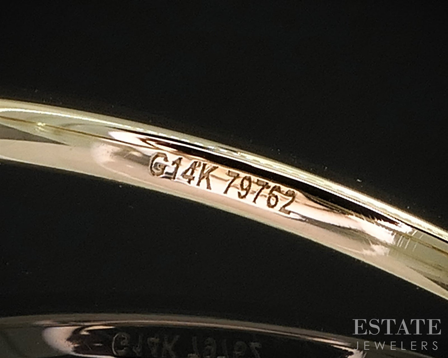 Vintage 14k Yellow Gold Natural Black Onyx Ladies Band Ring 2.6g i19811b