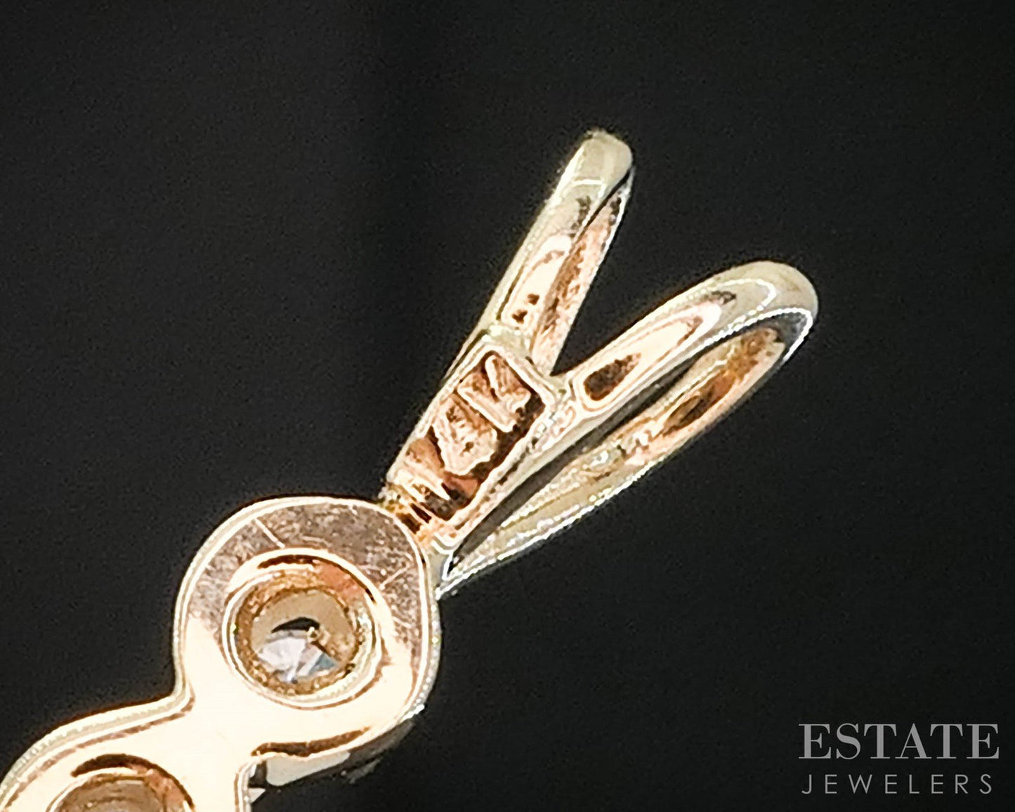 14k Yellow Gold Natural Diamond Cross Ladies Pendant 1.6g i19838b