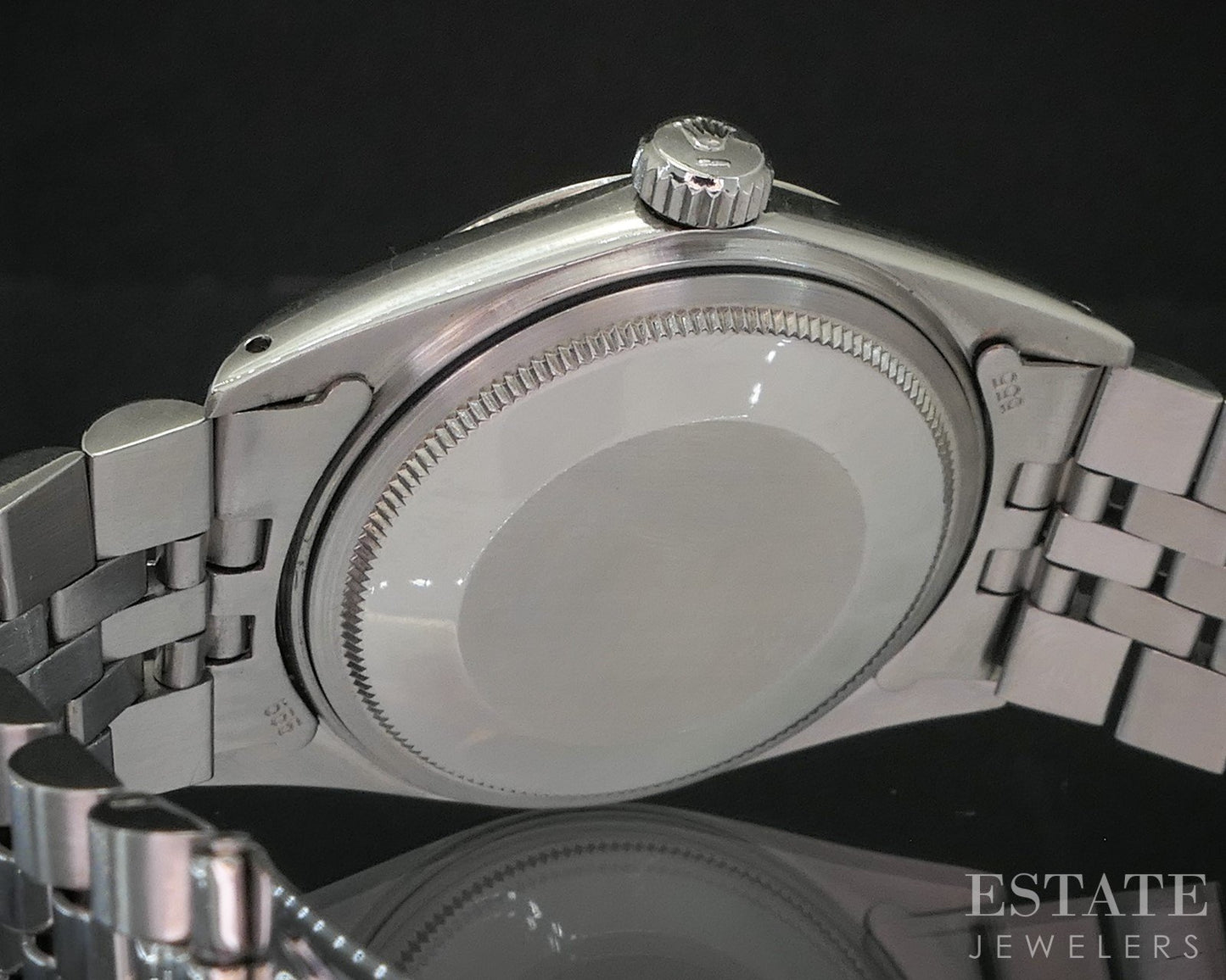 1981 Rolex Datejust Stainless Jubilee 16014 Blue Diamond Dial Mens Watch i19891